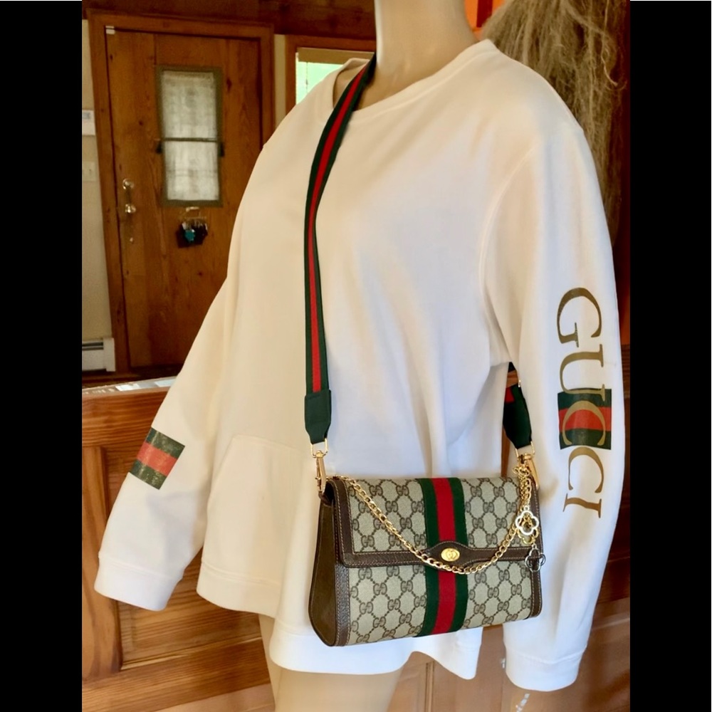 ❗️SOLD❗️GG Supreme❤️ Super Attractive Timeless ❤️EUC Brown MUST HAVE Hard 2 Find - Picture 5 of 14